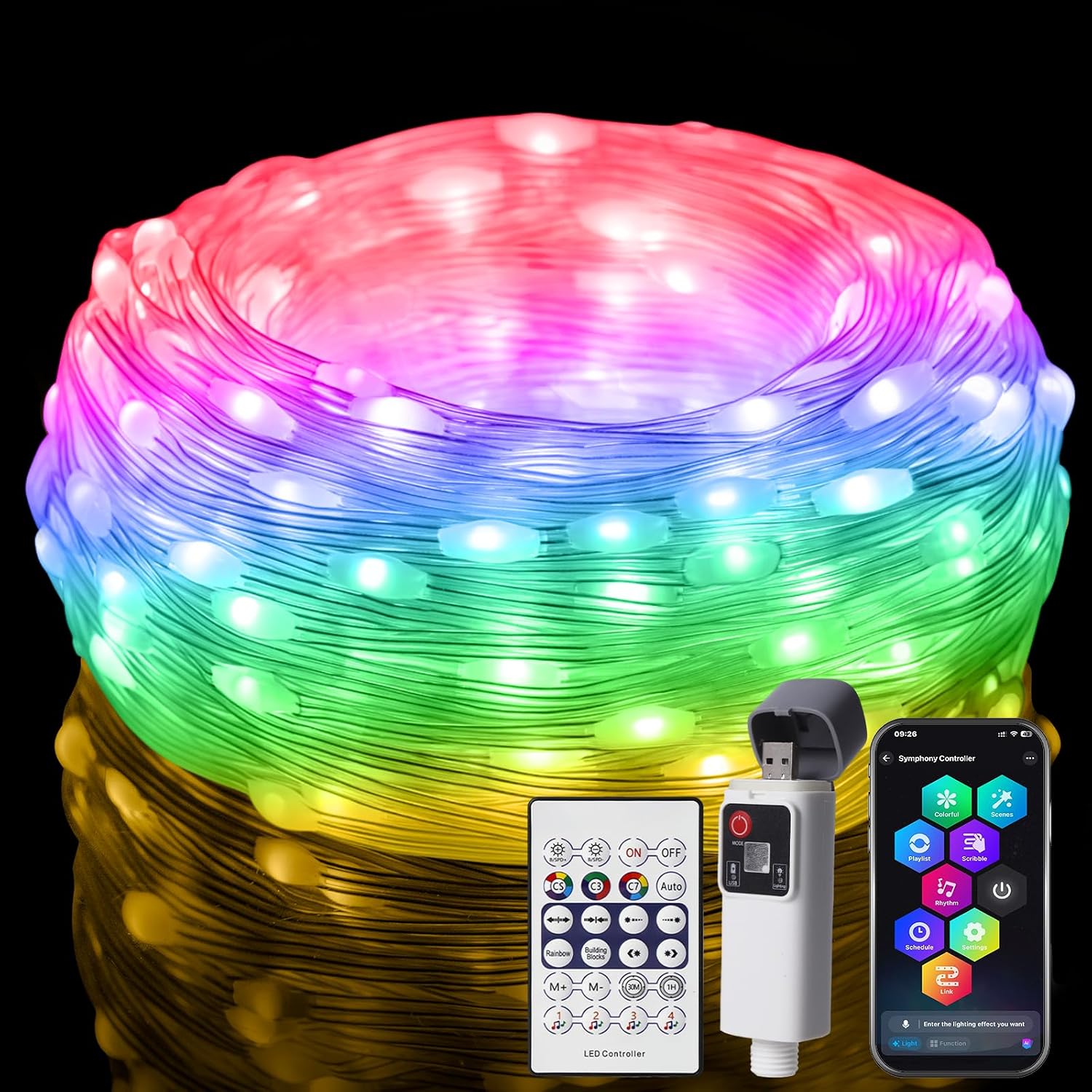 16 ft RGB LED String Lights