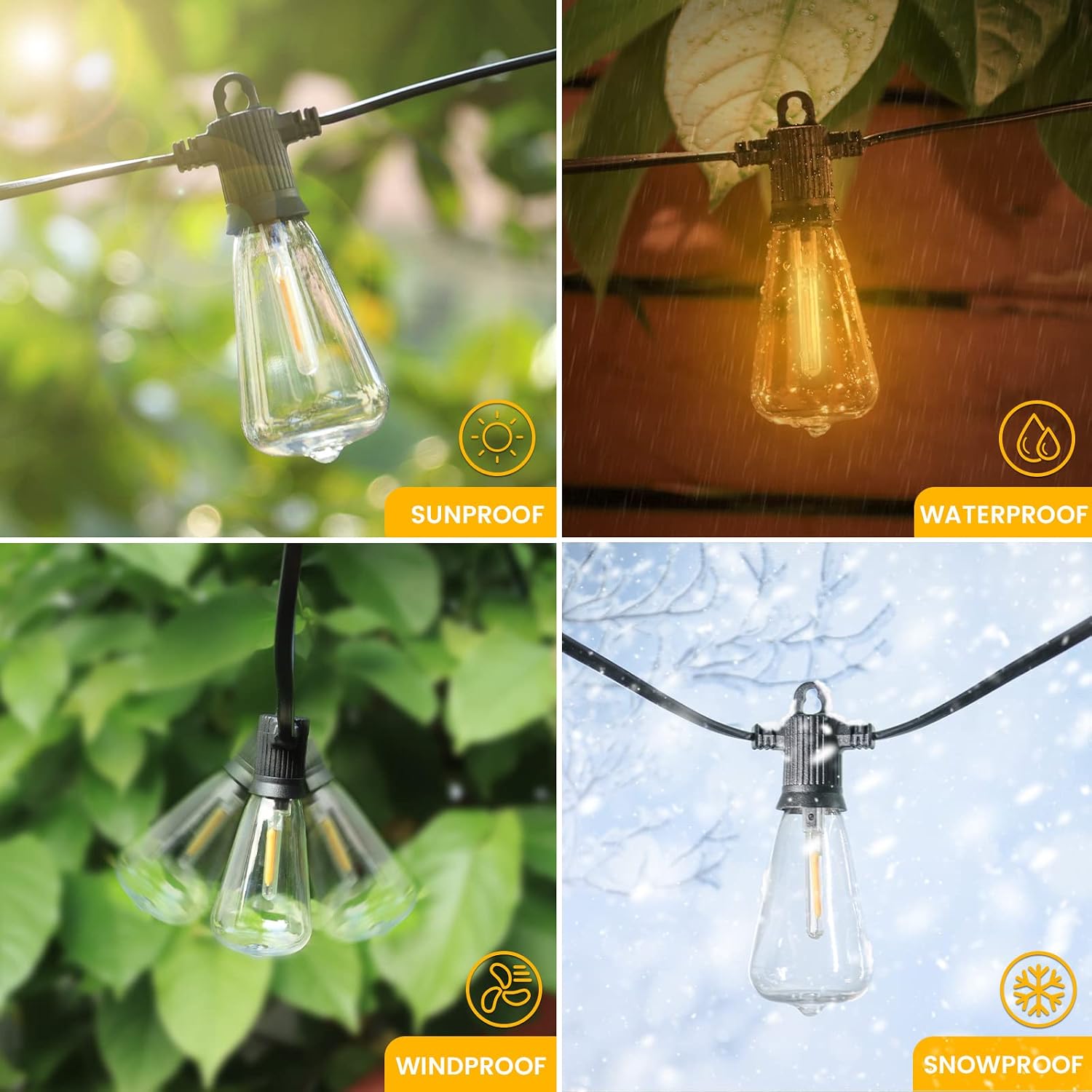 240 ft Vintage Bulb String Lights