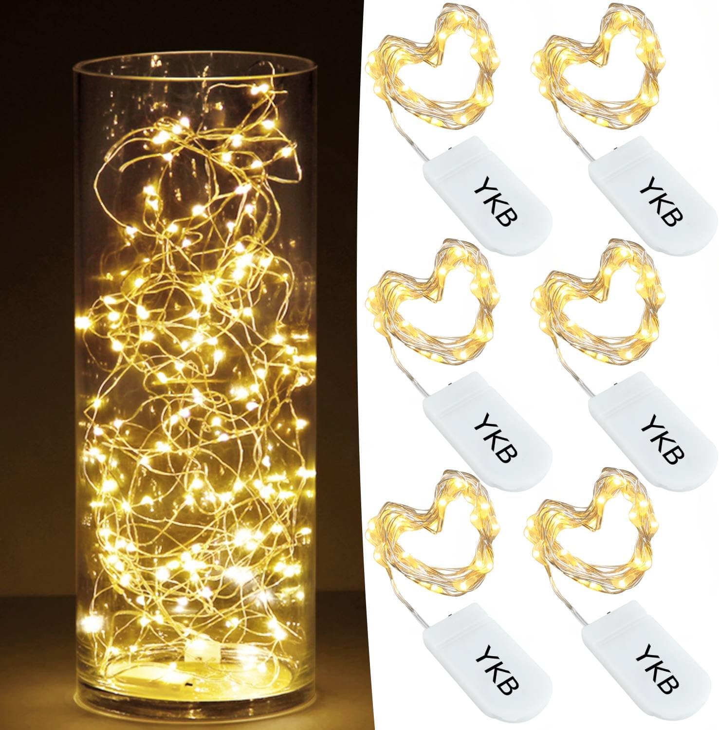 6 Pack Copper Wire Fairy Lights