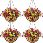 Four Metal Hanging Baskets