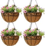 Four Metal Hanging Baskets