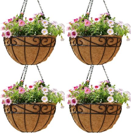 Four Metal Hanging Baskets