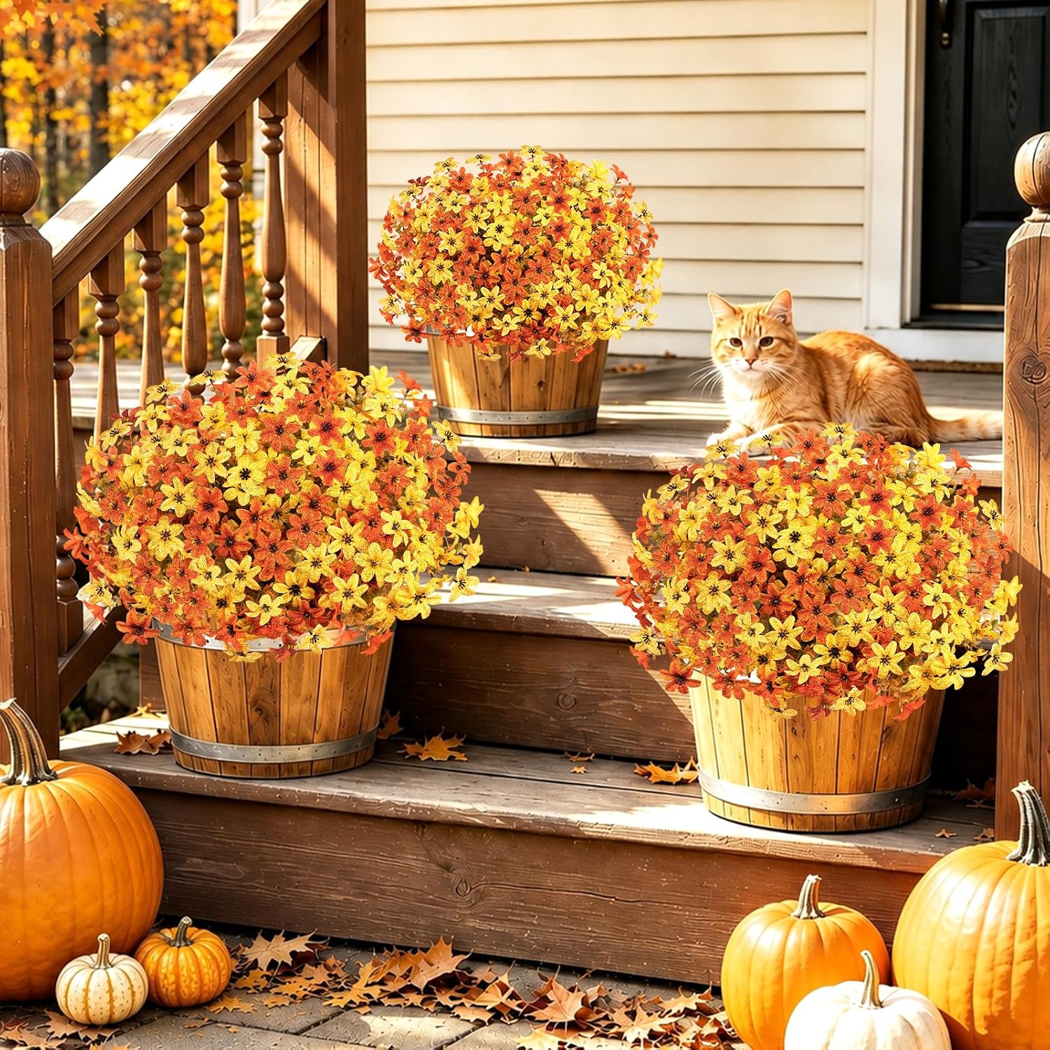 Twelve Bundles Artificial Fall Mums