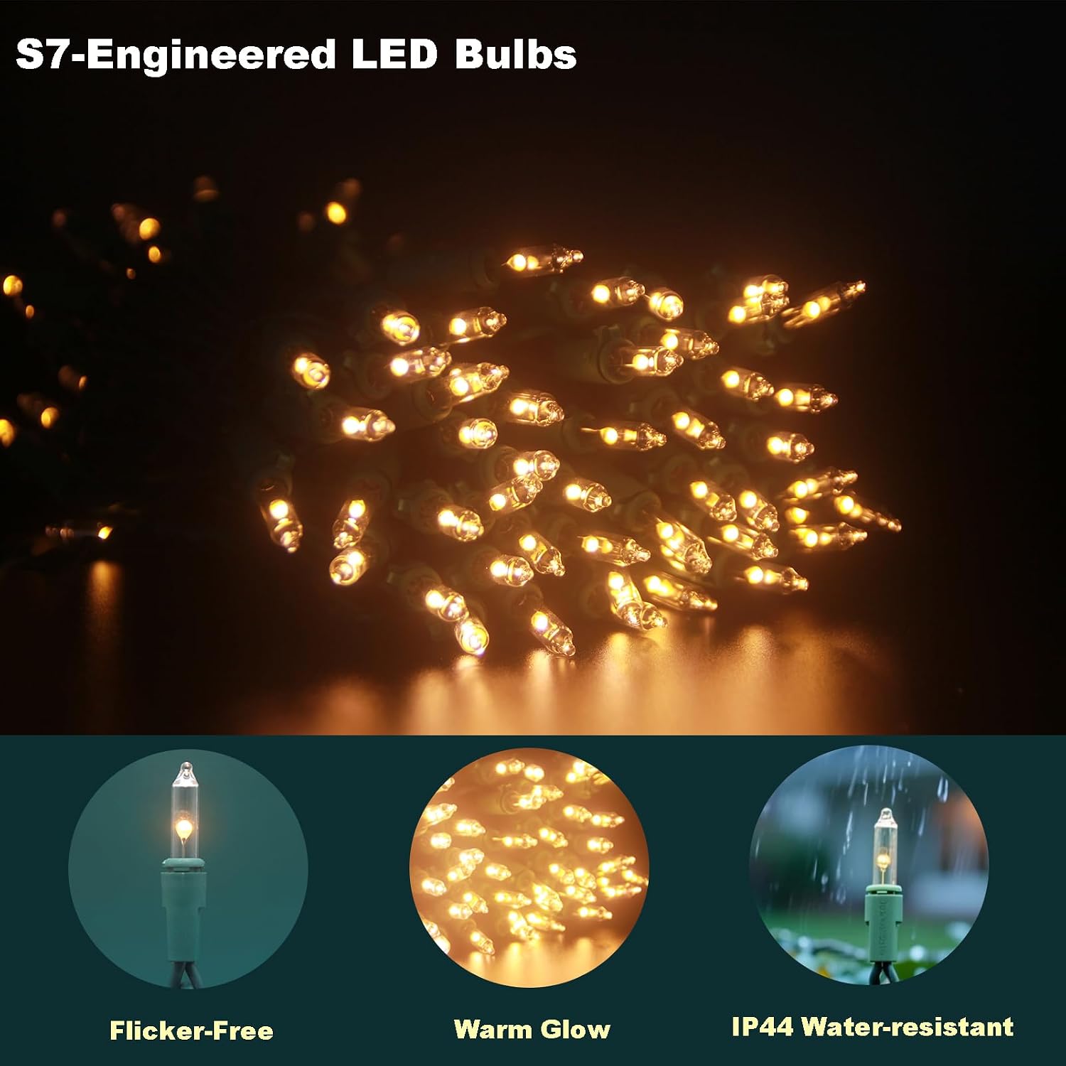 Warm White 100-LED String Lights